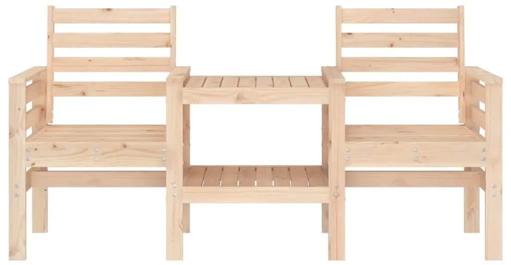Banco de jardim 2 lugares com mesa pinho maciço
