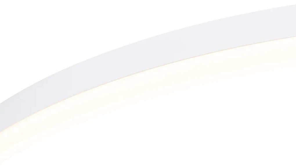 Candeeiro de suspensão design branco 80 cm incl. LED regulável em 3 níveis - Anello Moderno