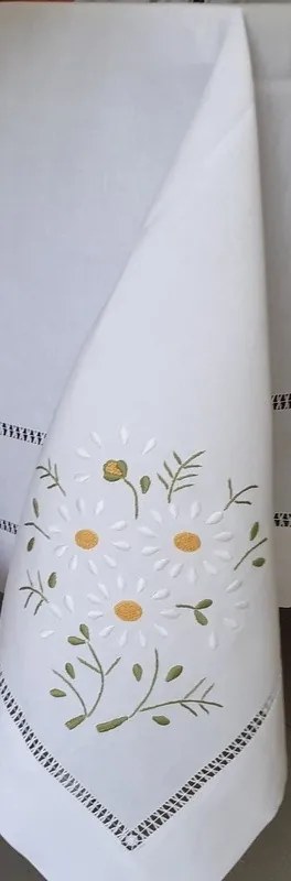 Toalha de mesa de linho bordada a mão - bordados da lixa: Pedido Fabricação 1 Toalha 140x140  cm ( Largura x comprimento )
