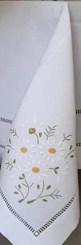 Toalha de mesa de linho bordada a mão - bordados da lixa: Pedido Fabricação 1 Toalha 150x400  cm ( Largura x comprimento )