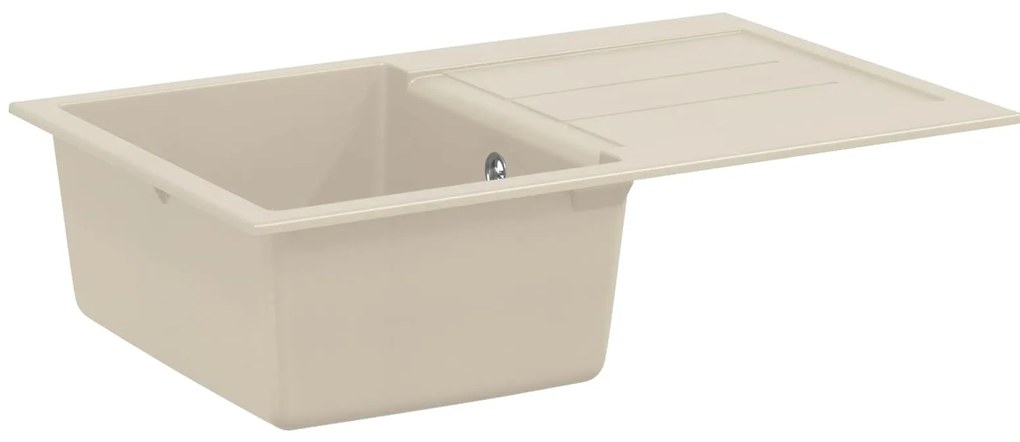 vidaXL Pia Bege 780 x 500 mm 80% Quartzo e 20% Resina