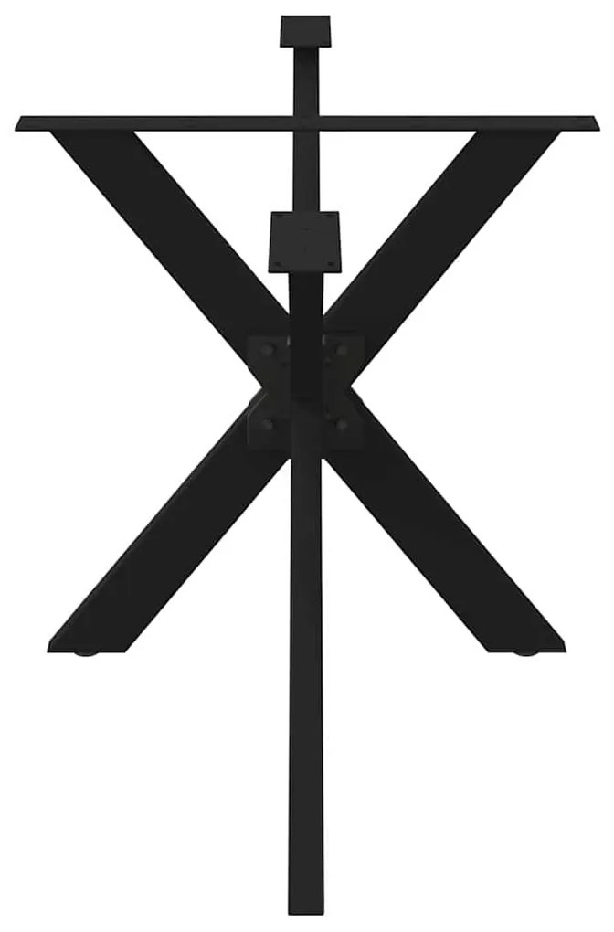 Pé de mesa de jantar em formato de aranha, preto, 150x78x(72-73) cm, a