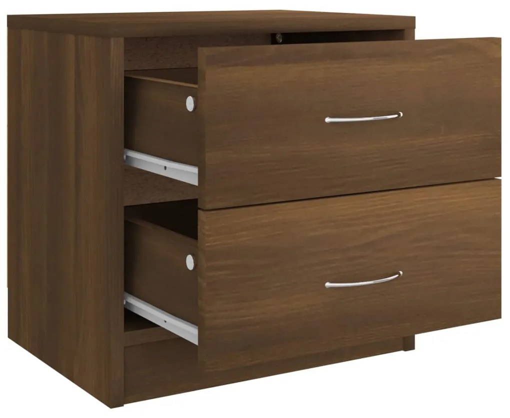Mesa de cabeceira 40x30x40 cm contraplacado carvalho castanho