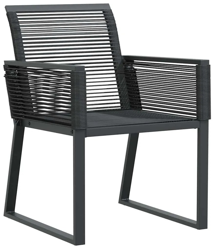 Conjunto de Jantar de Jardim de 7 Peças em Rattan Preto