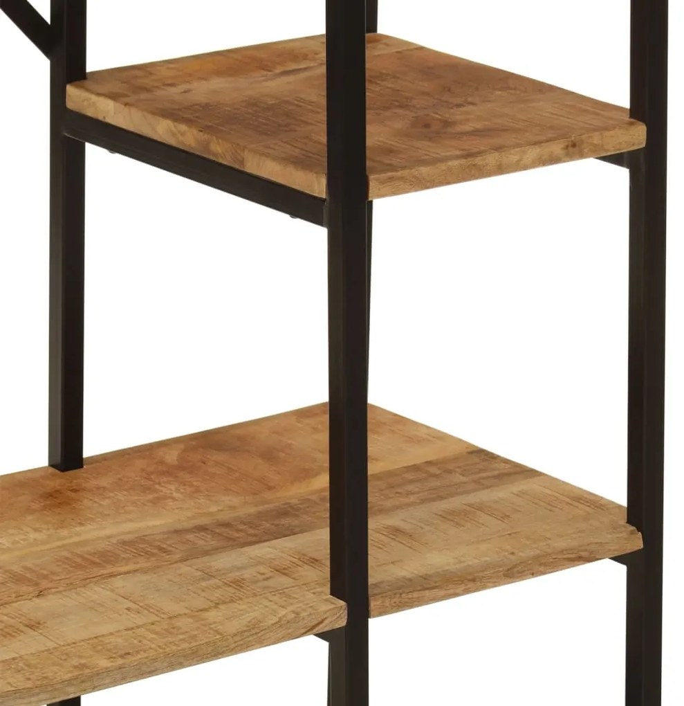 Roupeiro com prateleiras 90x40x190 cm mangueira maciça/ferro