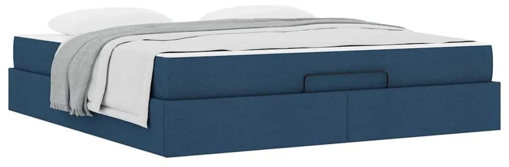 Estrutura da Cama Outros com armazenamento Azul 180 x 200 cm tecido