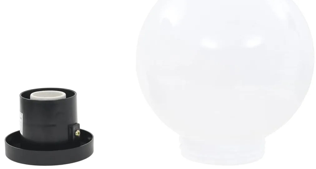 Candeeiros esféricos LED 4 pcs 20 cm PMMA