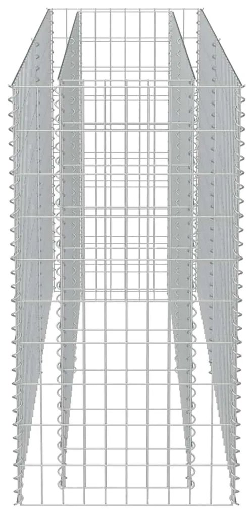 Canteiro elevado/cesto gabião 180x50x100 cm aço galvanizado