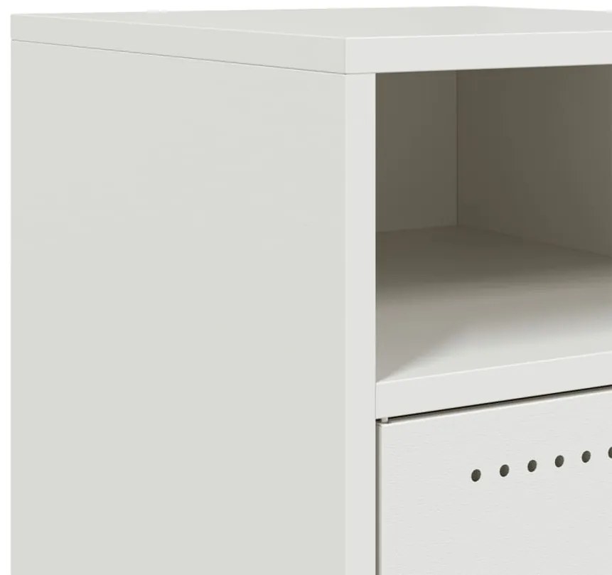 Mesa de cabeceira 36x39x59 cm aço branco