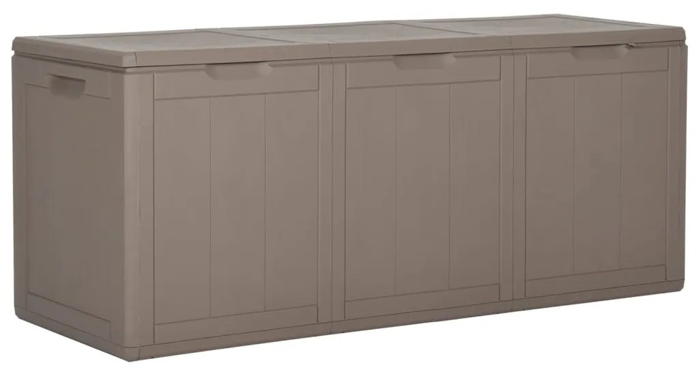 151232 vidaXL Caixa de arrumação para jardim 270 L vime PP castanho