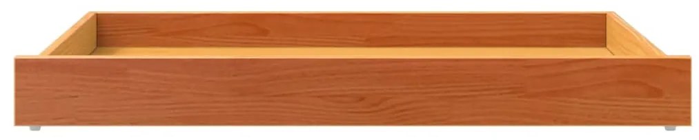 Gavetas p/ sofá-cama 2 pcs madeira de pinho maciça castanho mel