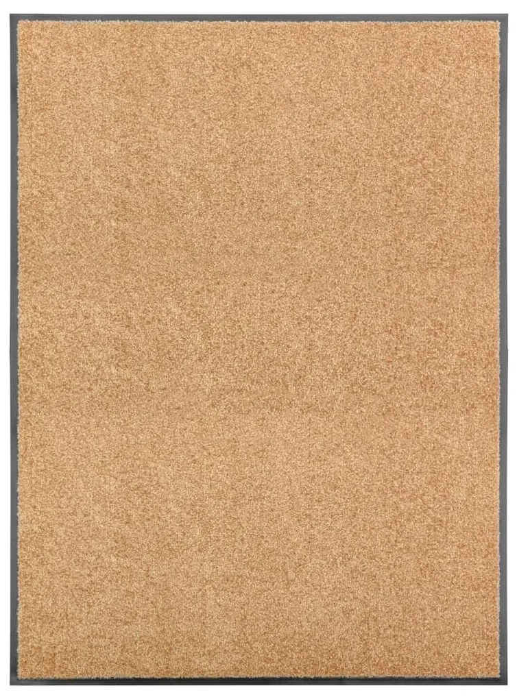 Tapete de porta lavável 90x120 cm creme