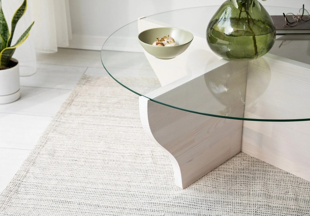 Mesa de Café Amphora - Branca - 92 cm (Largura) x 36 cm (Altura) x 92