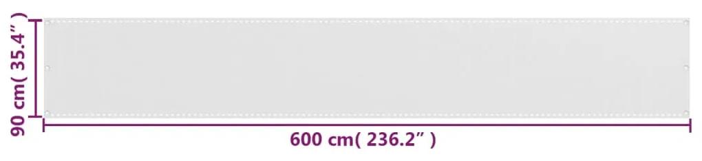 Tela de varanda HDPE 90x600 cm branco