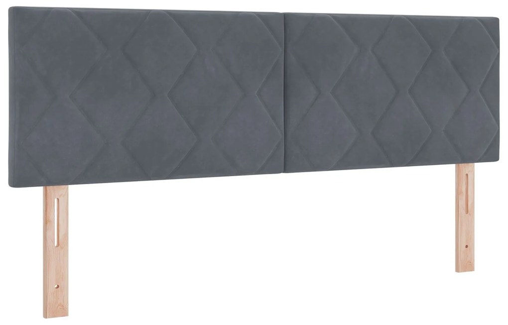 Cama Box com Colchão vidaXL Cinza Escuro 140x200 cm Veludo