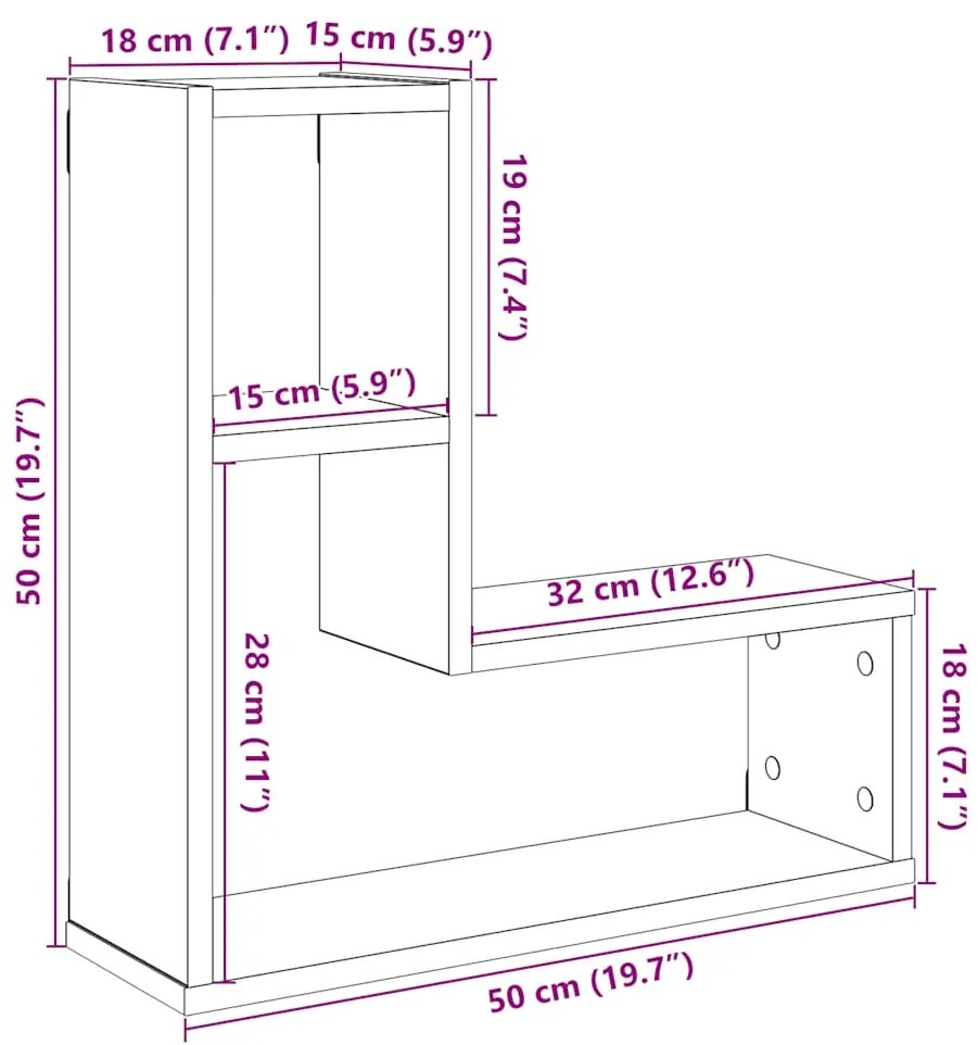 Prateleiras de parede cubos 2 pcs deriv. madeira madeira velha