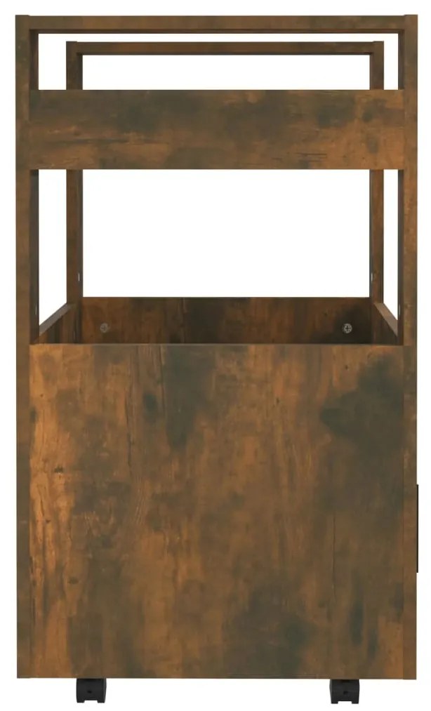Carrinho de cozinha 60x45x80 cm deriv. madeira carvalho fumado