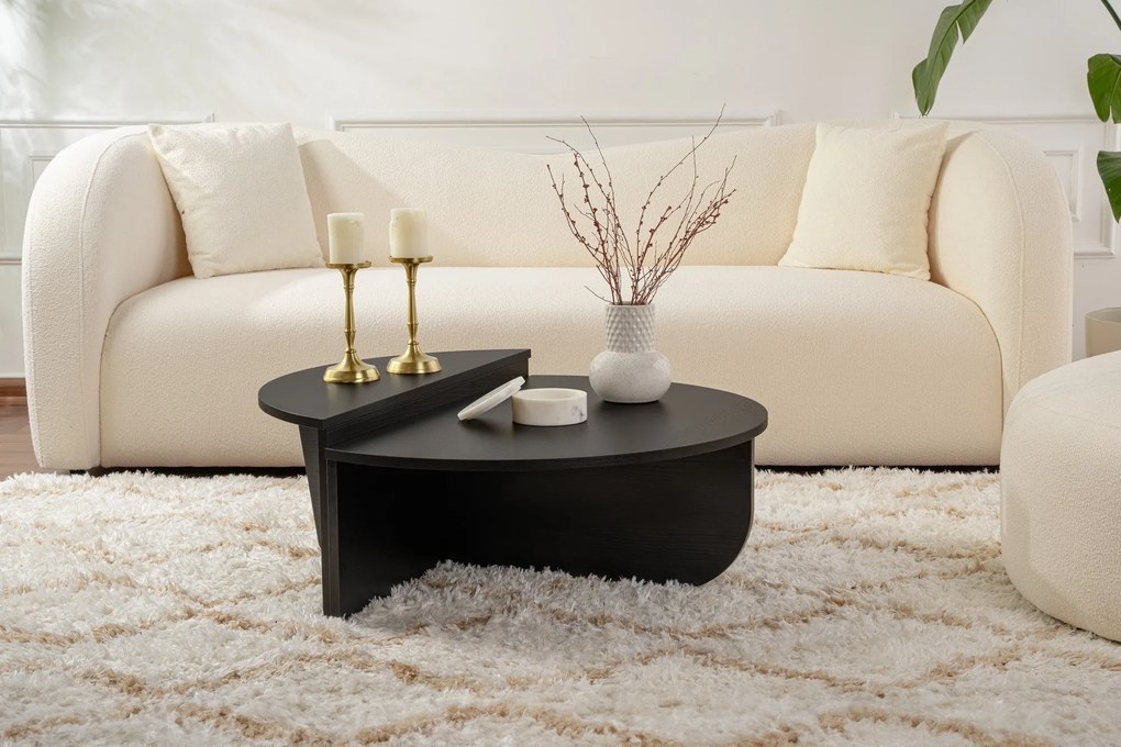 Mesa de Centro Orion – Preto Madeira – 90x30x60 cm e 85x35x30 cm