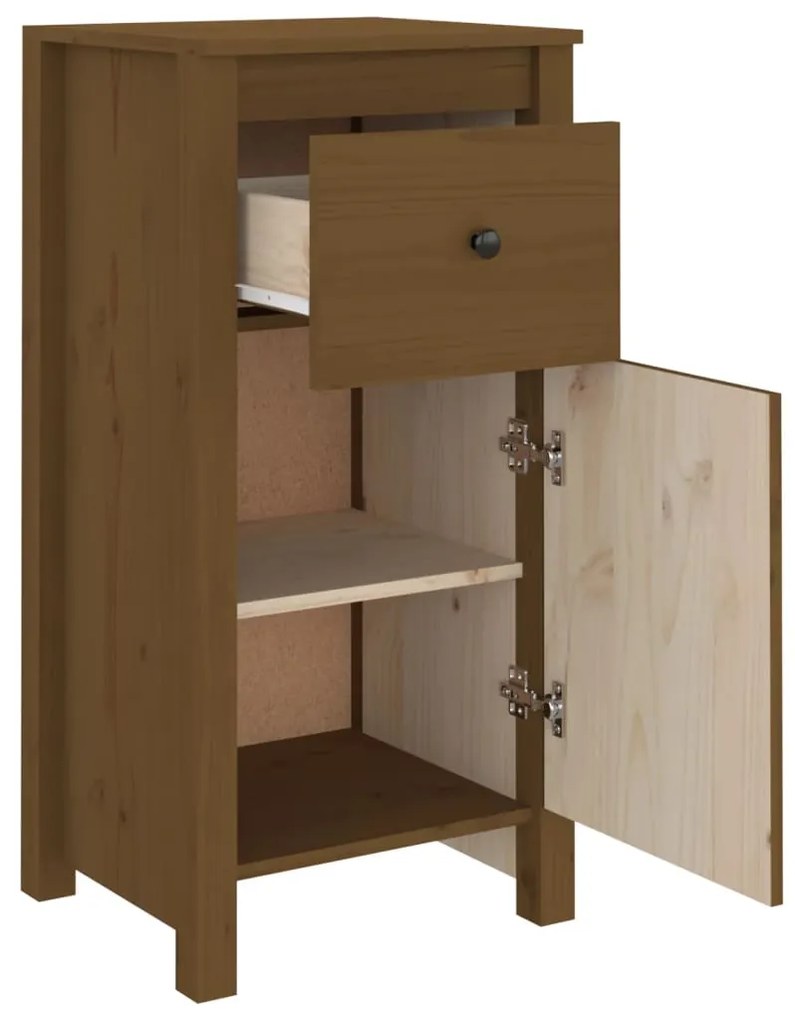 Aparadores 2 pcs 40x35x80 cm pinho maciço castanho mel