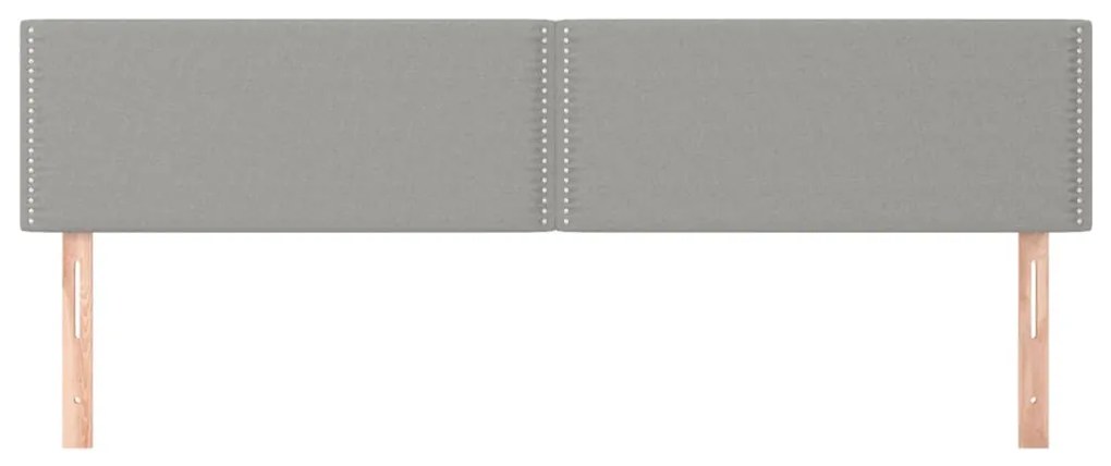 Cabeceira de cama 2 pcs tecido 80x5x78/88 cm cinzento-claro