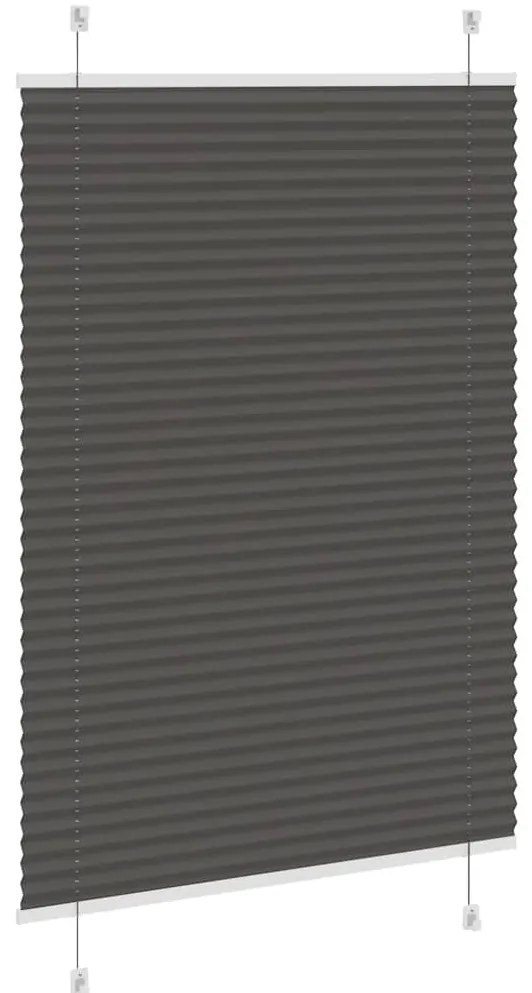 Preto Plissada Cega 90x150 cm Largura Tecido 89,4 cm Poliéster