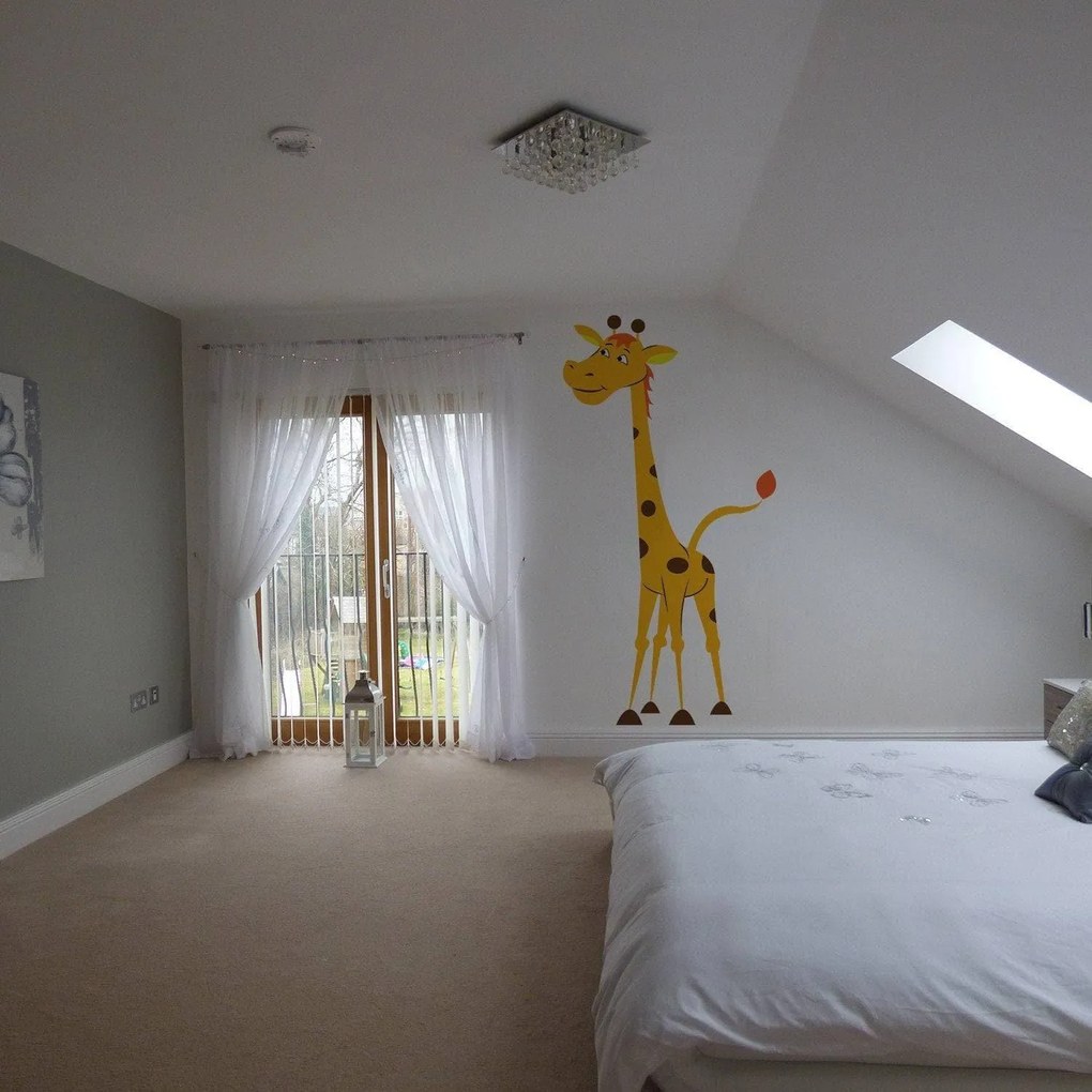 Autocolante de Parede – Giraffe Adorabile – Amarelo e Castanho – 60x11