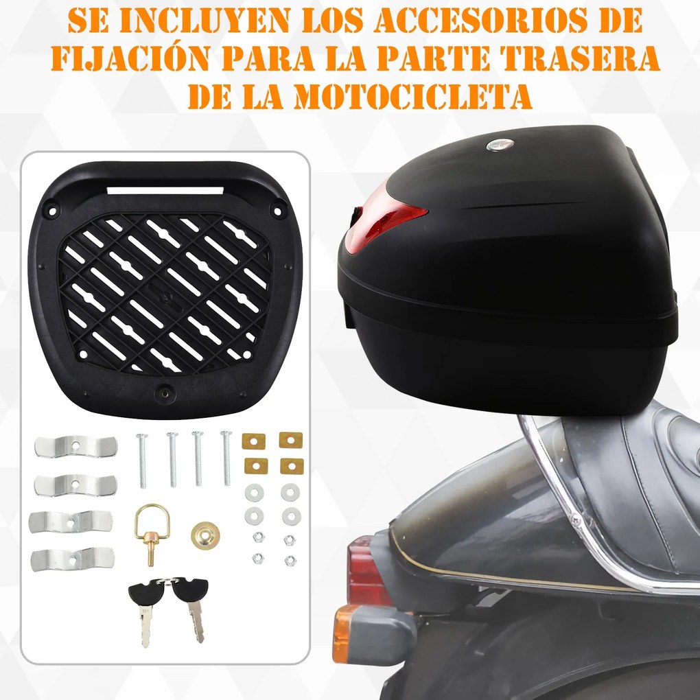 Mala para Motocicleta Mala para Mota Capacidade de 48L com Fechadura e