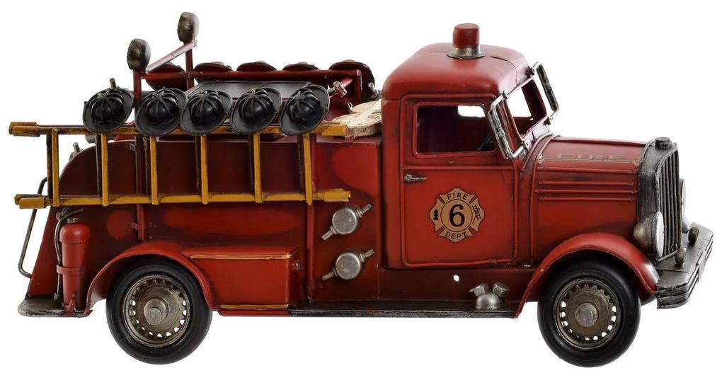 Figura Decorativa DKD Home Decor Camião de Bombeiros (35 x 12 x 15 cm)