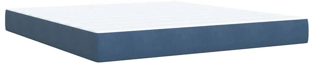 Cama com molas/colchão 180x200 cm veludo azul