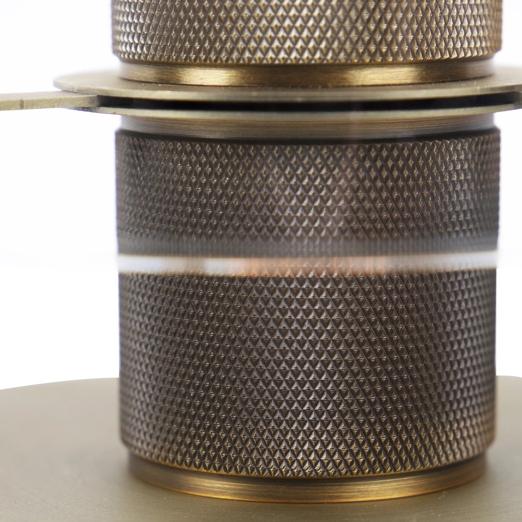 Candeeiro de mesa escandinavo bronze com vidro - Dome Moderno