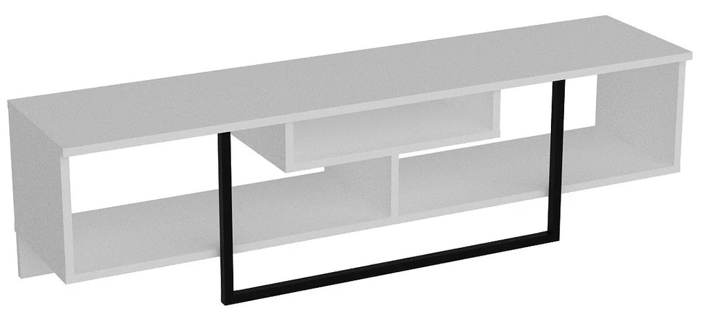 Móvel TV Asal – Branco/Preto – 149,4x40,2x35,2 cm