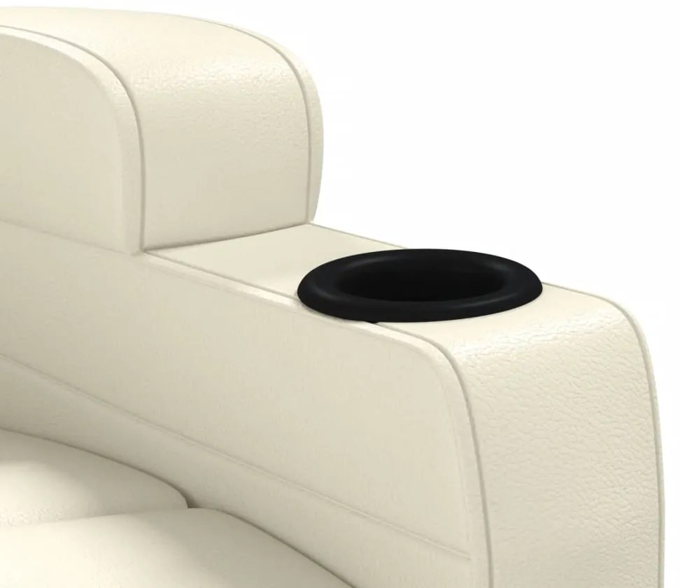 Cadeira de massagens couro artificial branco nata