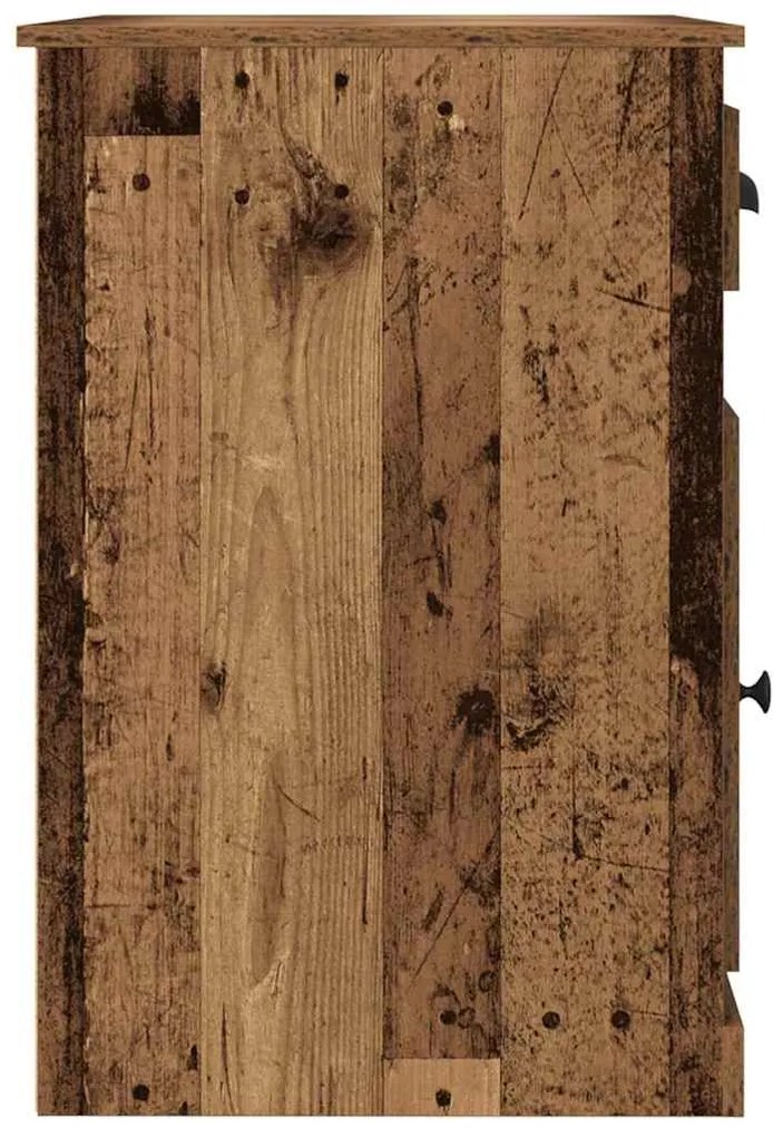 Escrivaninha vidaXL com Armazenamento em Madeira Velha 50x115x75 cm em