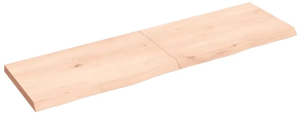 Prateleira de parede 140x40x(2-4)cm carvalho maciço não tratado