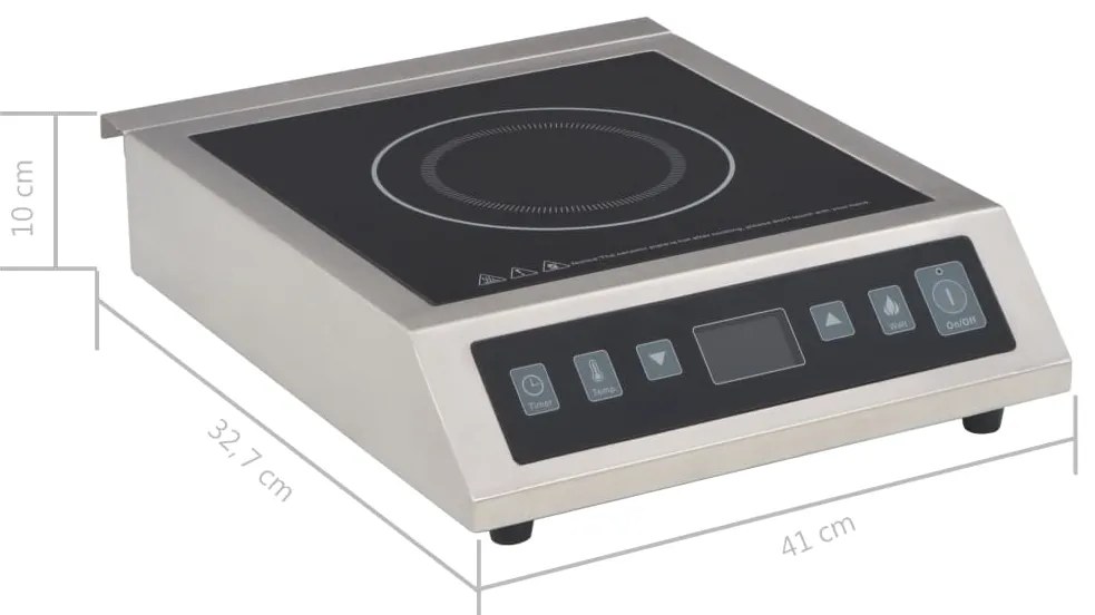 Placa de indução elétrica de mesa com ecrã tátil 3500 W