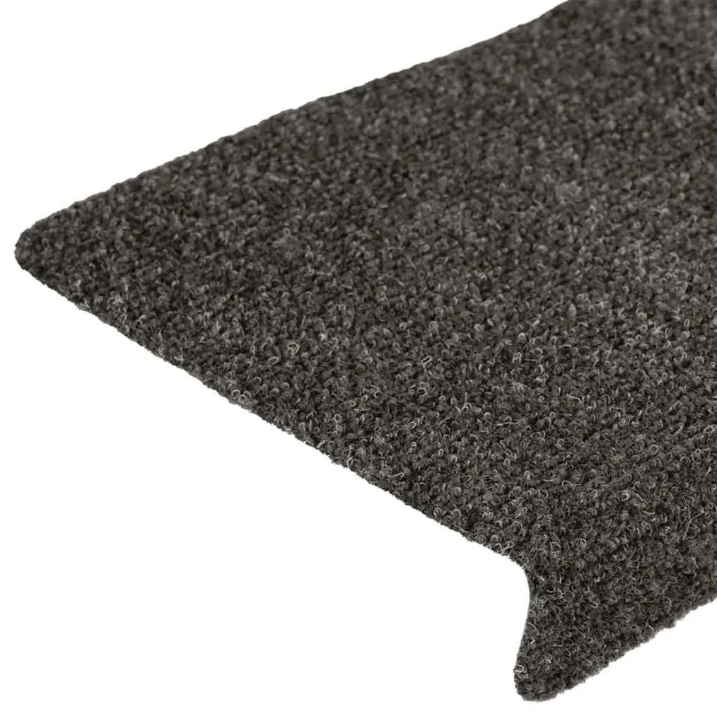 Tapetes de escada autoadesivos 30 pcs 65x21x4 cm antracite