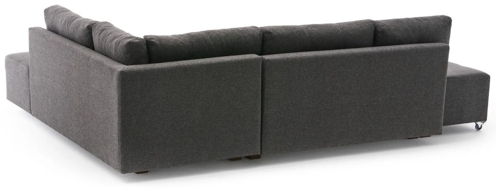 Sofá-cama de canto Manama – Antracite – 280 cm x 85 cm x 206 cm