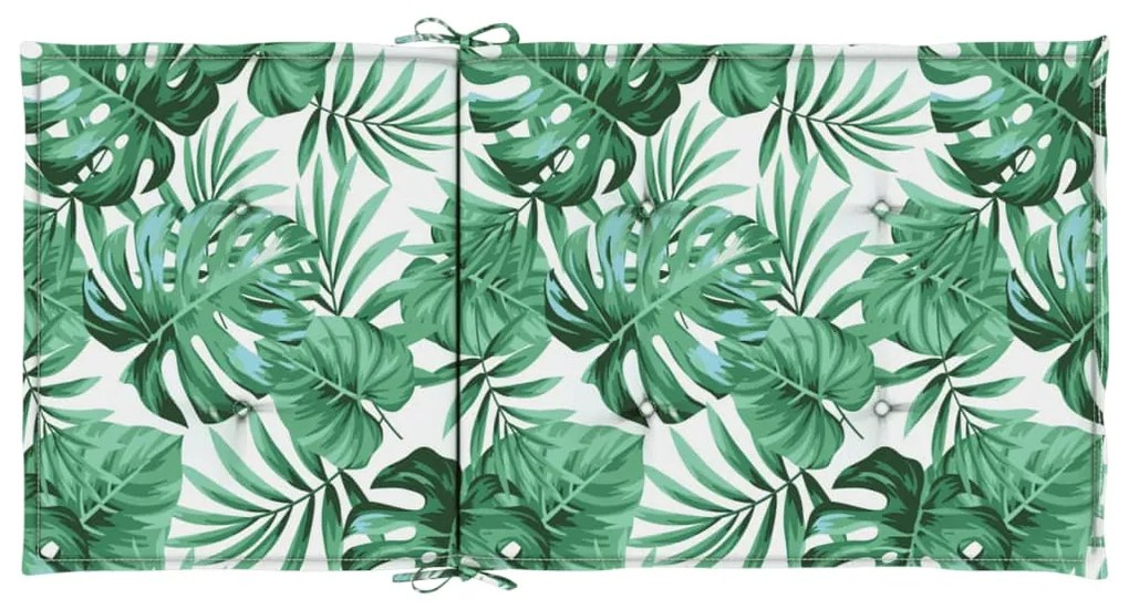 Almofadões cadeira de encosto baixo 4 pcs tecido padrão folhas