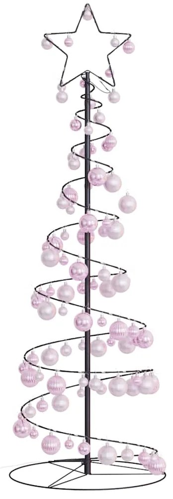Árvore de Natal LED com Baubles 100 LEDs Branco Quente 150 cm