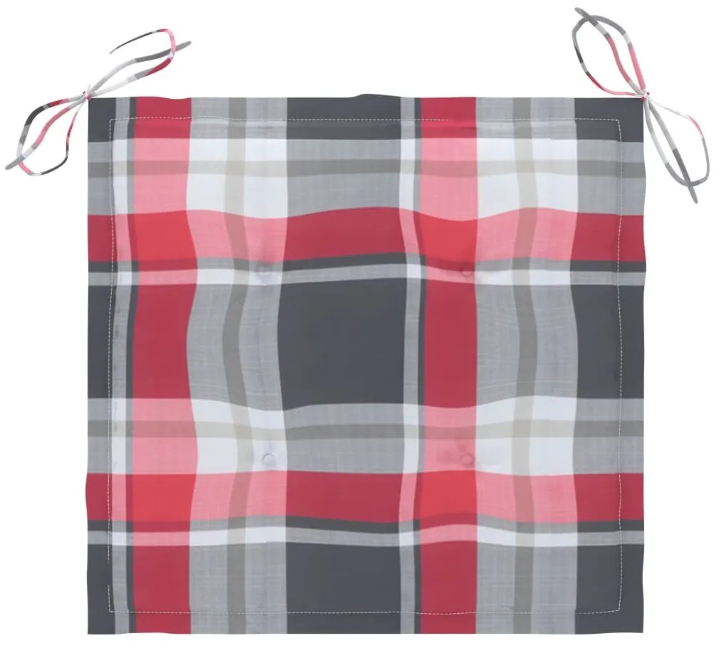 Cadeiras de jantar p/ jardim 3 pcs c/ almofadões acácia maciça