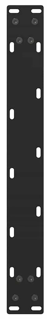 Pés para mesa de centro pretos 2 peças 50x(42-43) cm aço