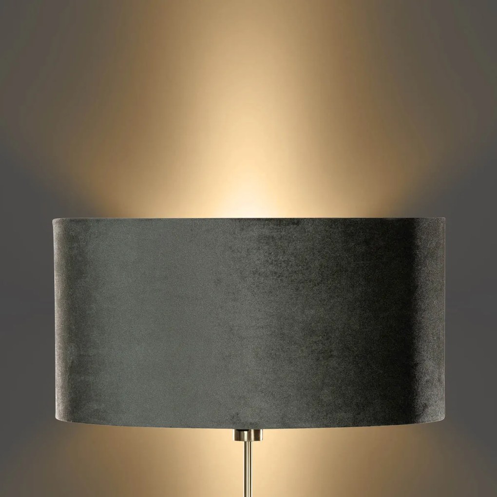 Vloerlamp goud met ovale velours kap groen 50cm - Parte Moderno,Clássico / Antigo