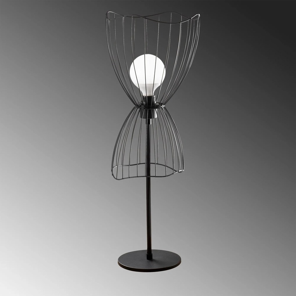 Candeeiro de Mesa Zeyno – Preto – 25 x 25 cm