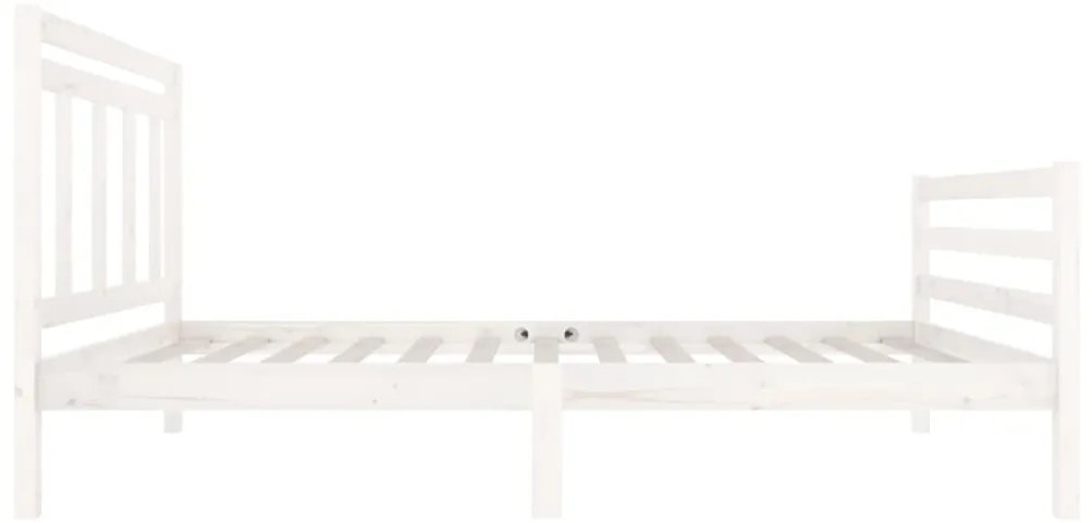 Estrutura de cama 100x200 cm madeira maciça branco
