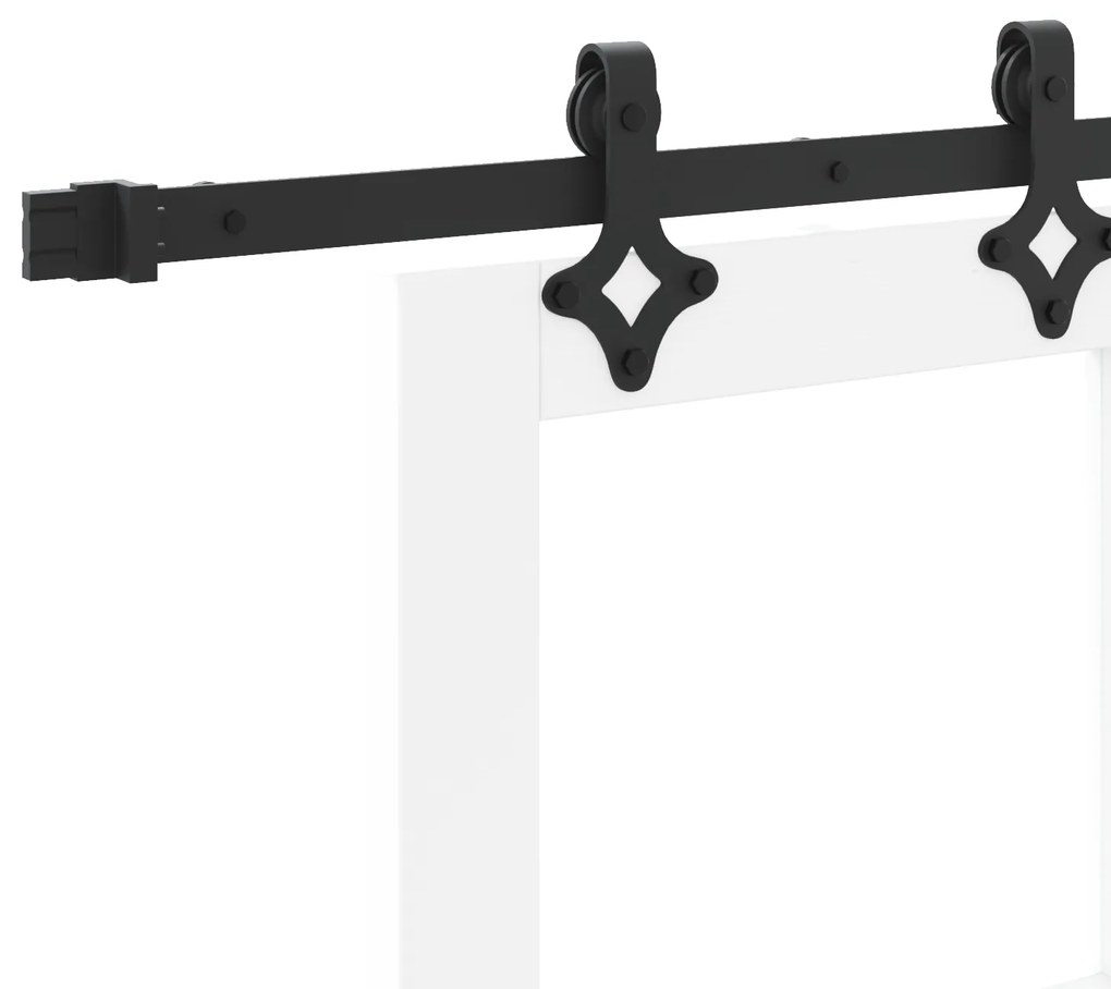 Porta Deslizante vidaXL com Conjunto de Hardware "ORKDAL" Branco Madei