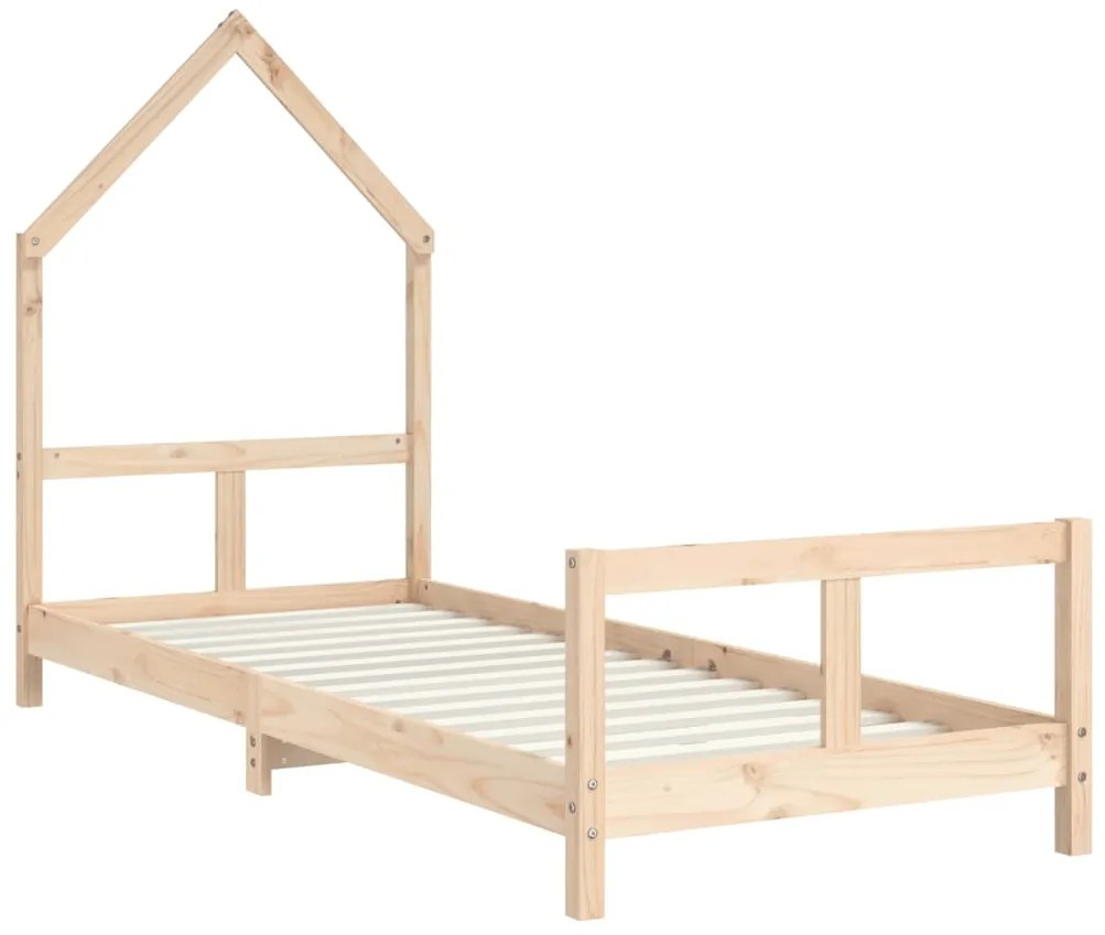 Estrutura de cama infantil 80x200 cm madeira de pinho maciça
