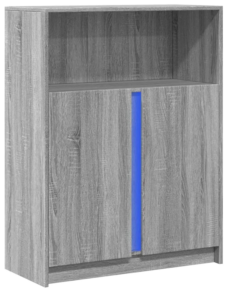 Aparador 77x34x100 cm derivados de madeira cinzento sonoma