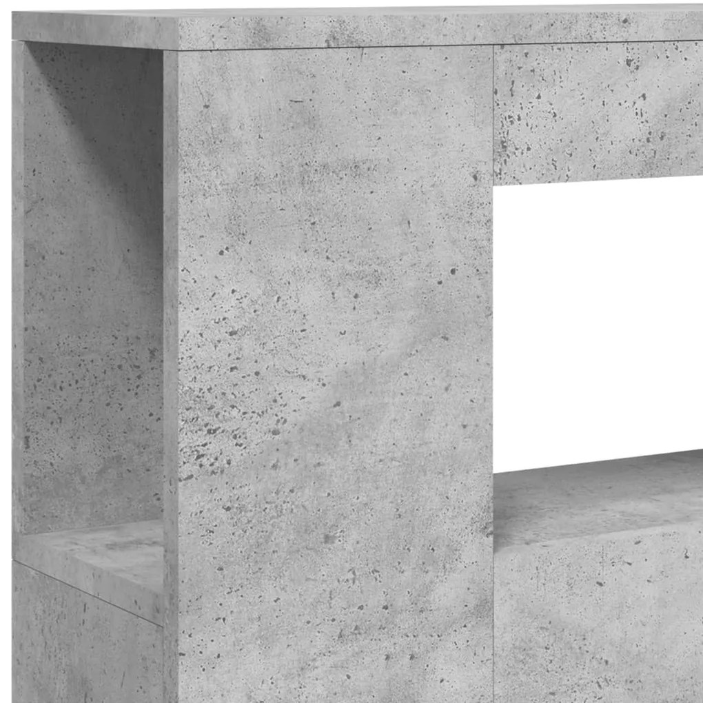 Cabeceira c/ LEDs 100x18,5x103,5 cm cinzento-cimento