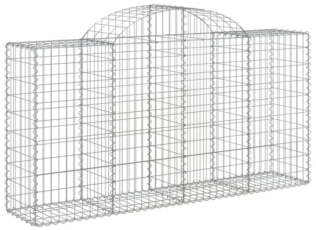 Cestos gabião arqueados 8pcs 200x50x100/120cm ferro galvanizado