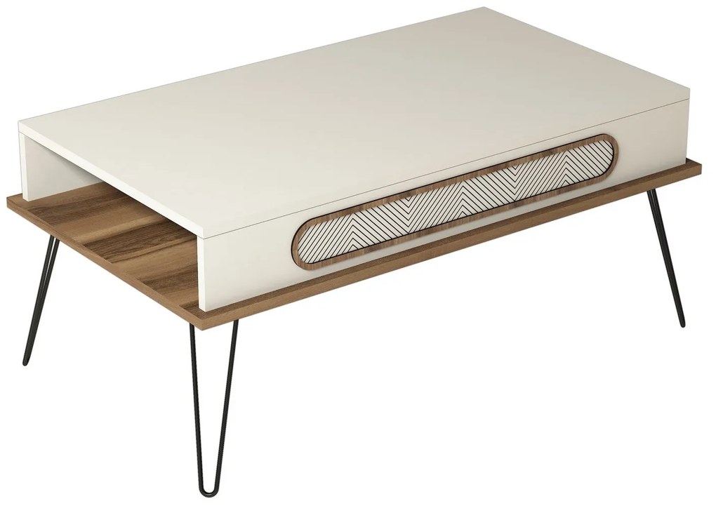 Mesa de Centro Ekol – Creme – 105x45,8x56 cm